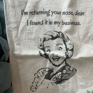 Southern Sisters Home humorous White and black kitchen Towel